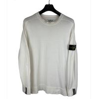 Maglione bianco con strisce sui polsini Stone Isla