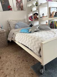 Letto singolo laccato bianco
