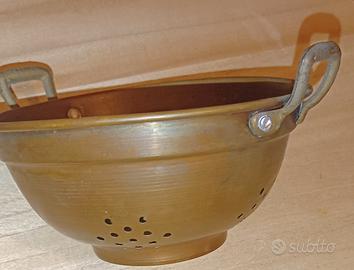 Scolapasta vintage in rame