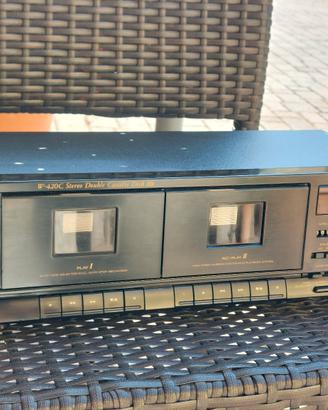 teac w 420 c piastra double  cassette deck
