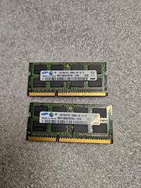 Modulo di memoria RAM SODIMM Samsung DDR3 da 2GB.