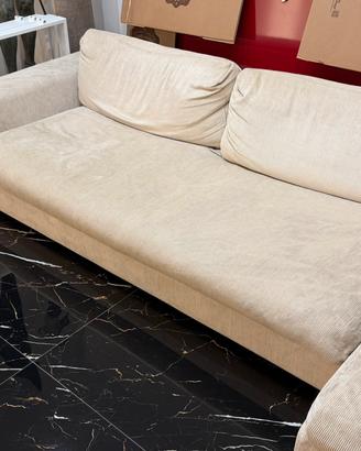 Divano Velluto Arketipo velluto beige 2 pezzi