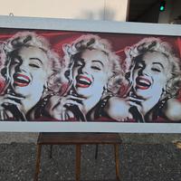 quadro -serigrafia su legno Marilyn Monroe.
