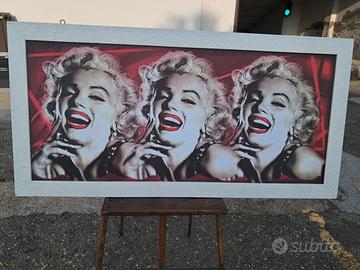 quadro -serigrafia su legno Marilyn Monroe.
