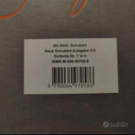 partitura Bärenreiter Schubert - sinfonia n.8
