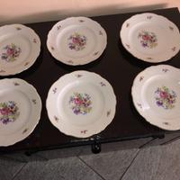 6 Piatti Porcellana Fondi Vintage