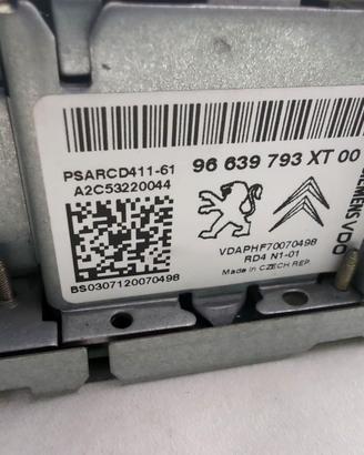 96639793XT AUTORADIO PEUGEOT 207 1.4 B 65KW 5M 5P 