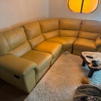 divano dondi salotti in pelle gialla