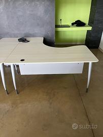 2 scrivanie ufficio Babini in legno + cassettiere