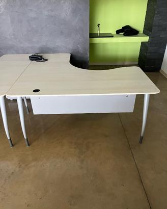 2 scrivanie ufficio Babini in legno + cassettiere