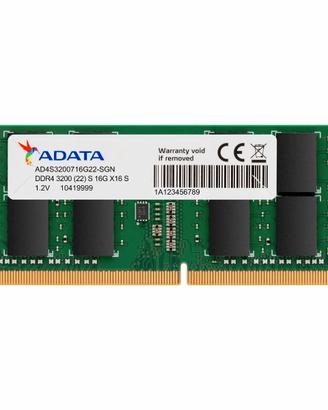 Ram per Notebook Adata Ddr4 8Gb Nuove (1X8Gb) 3200
