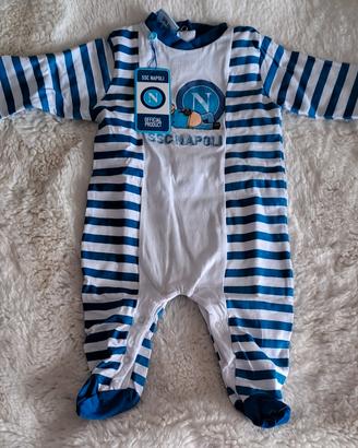 Tutina Neonato SSC Napoli Jersey - Tg 3/6 Mesi 