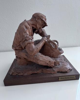 Il cestaio, Scultura di Gino Dalla Casa 1979