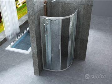 Box Doccia Semicircolare Trasparente 6mm Doppia Sc