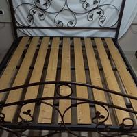 letto in ferro battuto più rete 