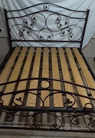 letto in ferro battuto più rete 
