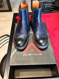 AMBITIUS CHELSEA PELLE BLU NAVY ANGLOSTYLE