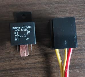Relè 80A DC 12V 4 contatti per auto e moto