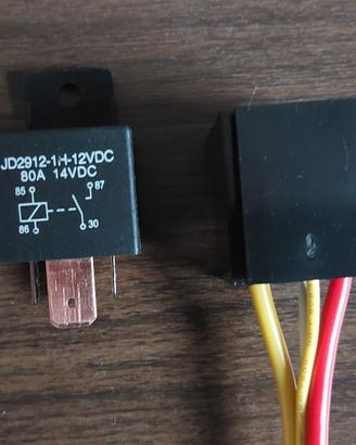 Relè 12V DC, 80A, 4 contatti, per auto e moto
