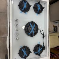 Piano cottura 90cm vetro bianco nuovo