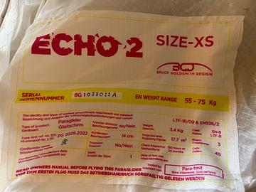 Parapendio BGD Echo2 