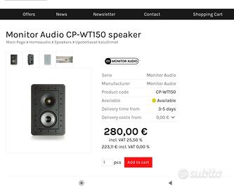 Diffusori Casse Monitor Audio CP-WT150