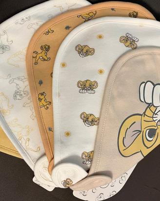 set 5 bavaglini disney il re leone 
