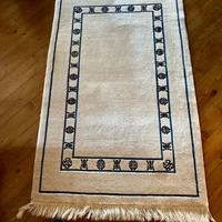 Tappeto avorio profilo blu 1,27 x 0,76