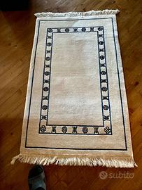 Tappeto avorio profilo blu 1,27 x 0,76