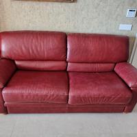 divano tre posti in vera pelle marca Nicoletti 