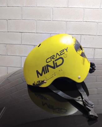 Casco Crazy Mind giallo fluo – Bici/Skate/Monopatt