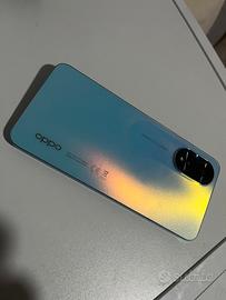 OPPO A18 glowing blue