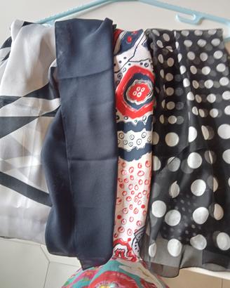 4sciarpette donna di seta