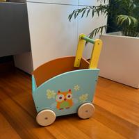 Carrello in legno per bambini