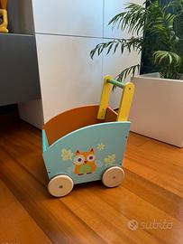 Carrello in legno per bambini