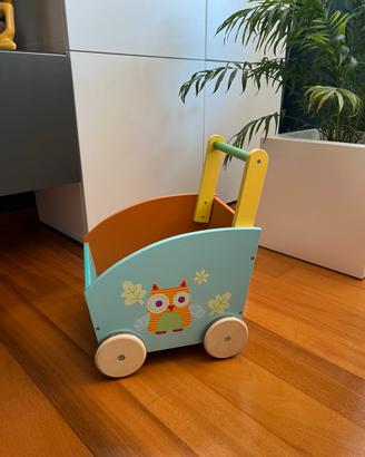 Carrello in legno per bambini