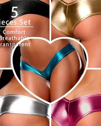 Lotto 5 Mutandine Lucide Taglia M