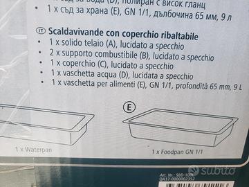 Scaldavivande acciaio inox 9L