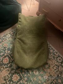 Pouf velluto verde