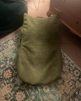 Pouf velluto verde
