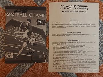 Football Champ + 3D World Tennis Simulmondo ITA
