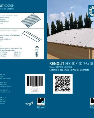 Copertura/tettoia in PVC