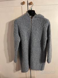 Giacca azzurra con cappuccio