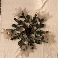 Lampadario/appliqué in ferro battuto