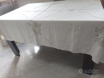 LOTTO-TOVAGLIA VINTAGE+SERVIZIO CERAMICA INGLESE 