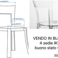 4 Sedie STEIN IKEA Trasparente