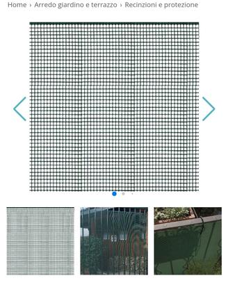 rete da balcone/giardino verde 1m×5m
