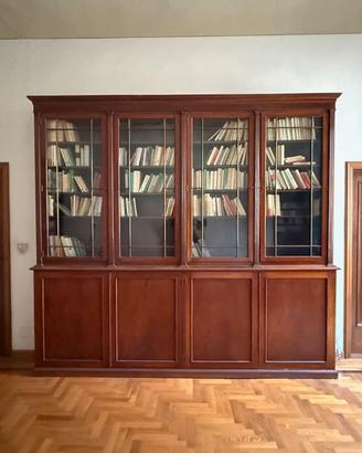 Libreria inglese Regency in mogano  - Grande -