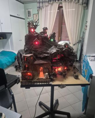 Presepe d’arte artigianale con ricircolo d’acqua
