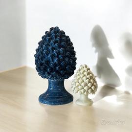 Coppia pigne in ceramica siciliana originale